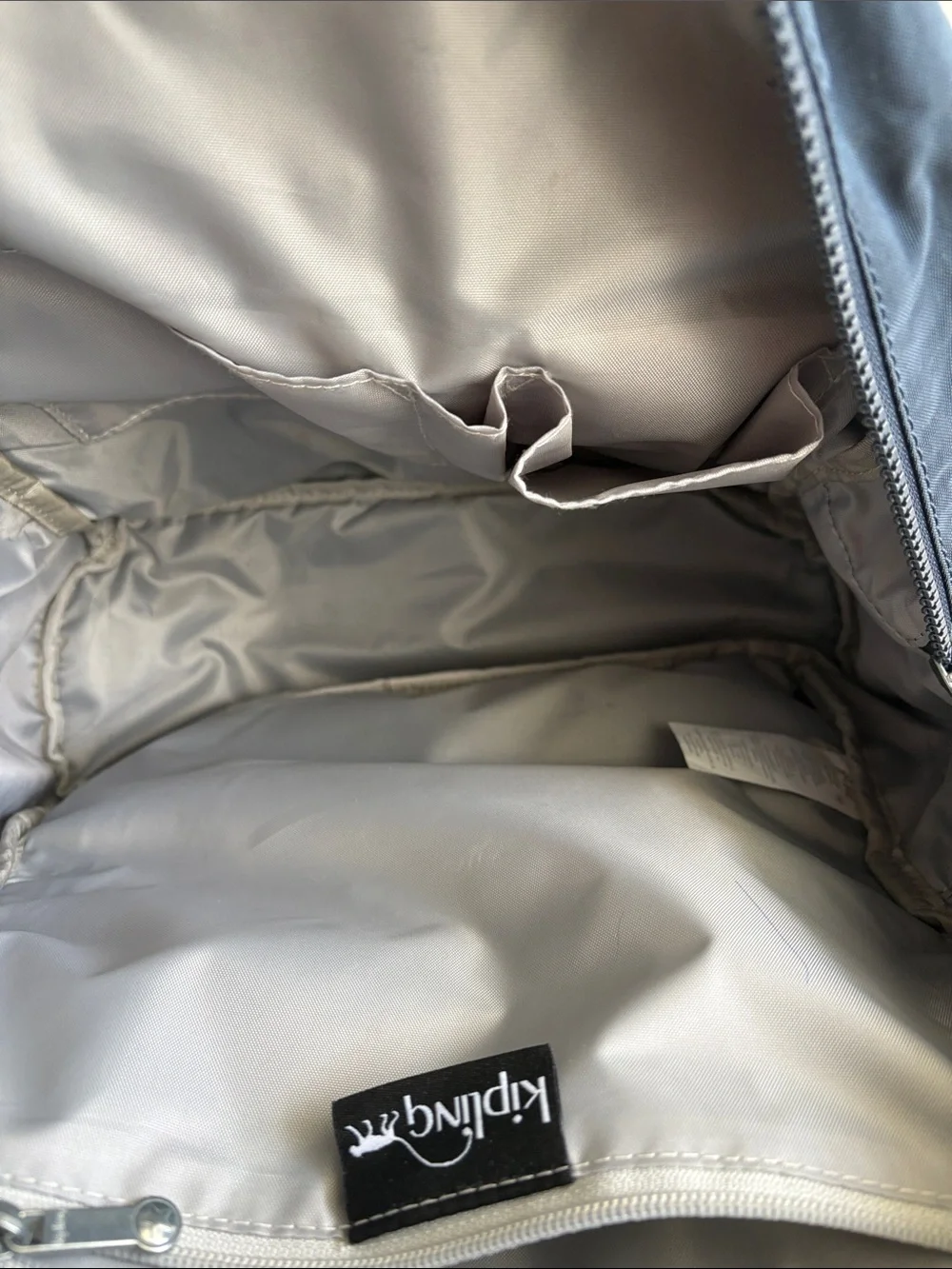 Kipling Navy Nylon Backpack with Front Pockets